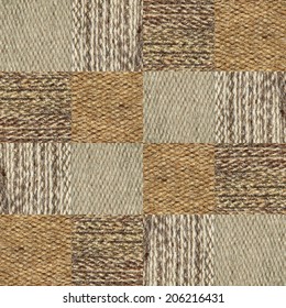 Camel wool fabric texture pattern collage in a chessboard order as abstract background.  Stock-foto