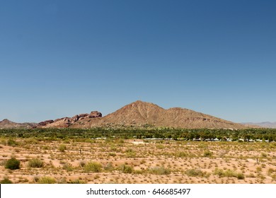 Camelback Mountain is a distinctive landmark in Phoenix, Arizona.