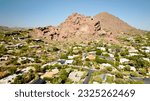 Camelback Mountain High Quality Aerial Drone Mavic 3 Phoenix Paradise Valley Biltmore Scottsdale Arcadia Arizona 