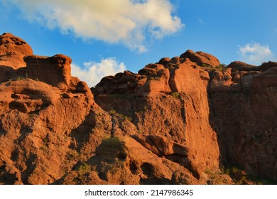 Camelback Mountain Red Rock Formation At Sunset