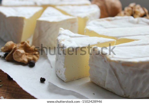 Camembert Cheese Farm Products Cottage Cheese Stock Photo Edit