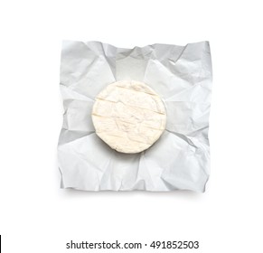 Camembert Cheese On Wrapping Paper