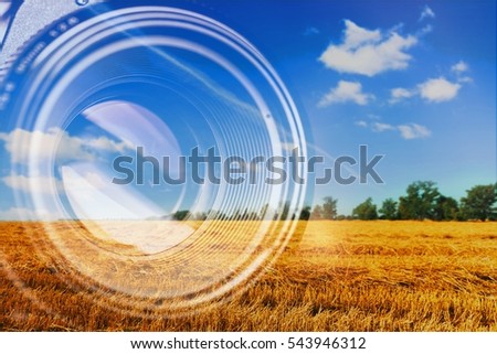 Similar – Old windmill at sunset. Spring Moravian rolling hills