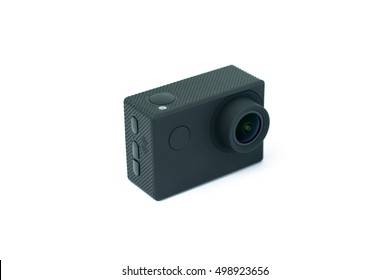 Camera Action Cam Isolated On White Background.