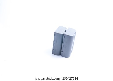 Camera battery isolate on white background