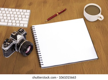 Camera book coffee