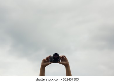 The camera captured a white sky background.