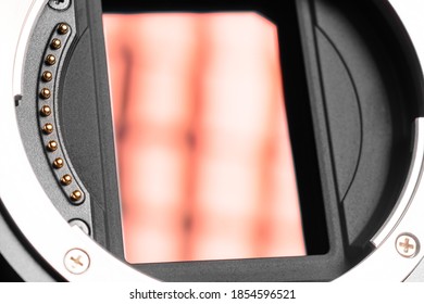 Camera close up, macro, mirror in the camera, new series of cameras.