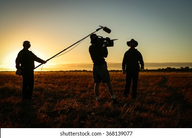 camera crew in action - Shutterstock ID 368139077