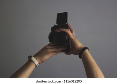 camera in hands