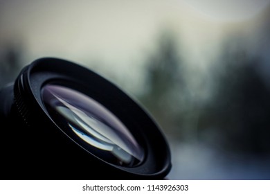 camera lens with background