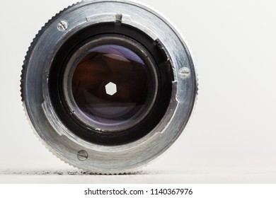 Camera lens close up