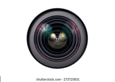 Camera Lens Close Up Isolated