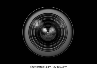 Camera Lens Close Up Isolated