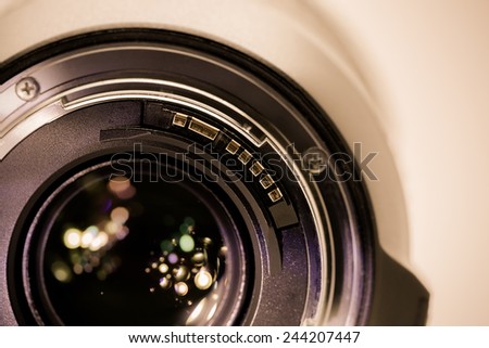 Camera lens closeup - Shallow depth of field