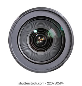 Camera Lens Isolated On White Background.