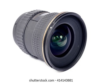 Camera Lens Isolated On A White Background