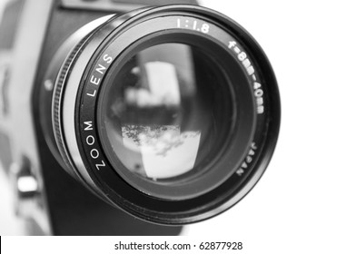 Camera Lens Isolated On White Background