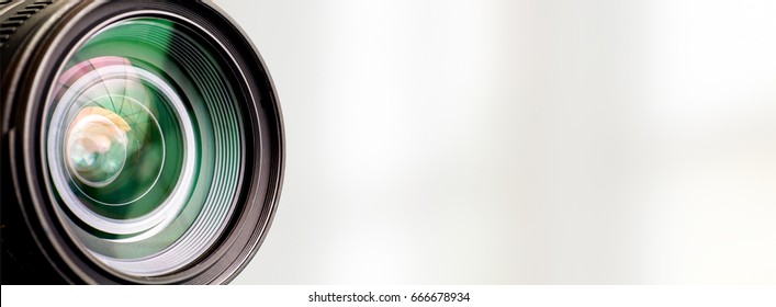 Camera Lens With Lense Reflections.