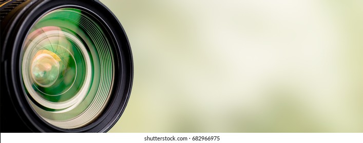 Camera Lens With Lense Reflections.