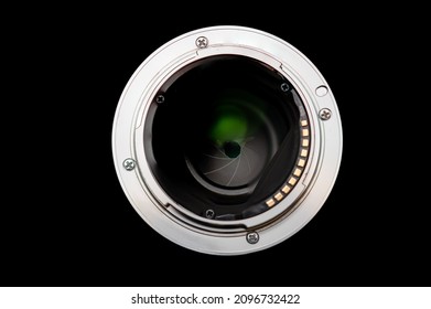 Camera Lens Mount Black Background