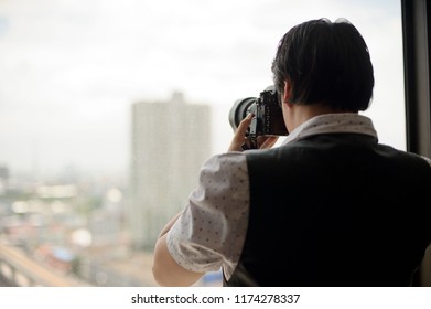 camera man working with  cinema camera
