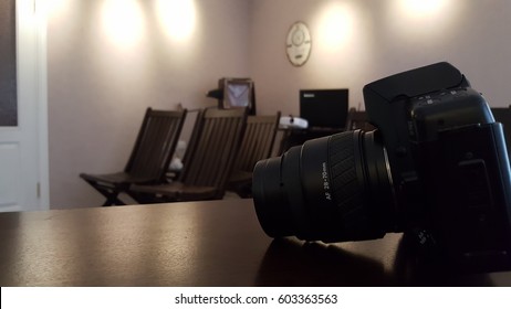 camera on table