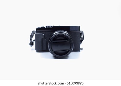 camera on the white background