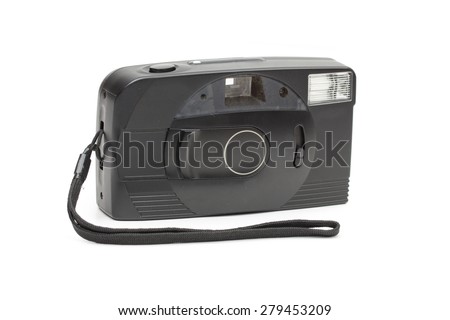 camera on the white background