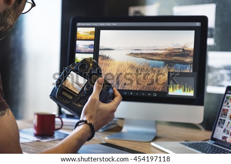 Camera PhotoGraphy Photographer Working Checking Concept