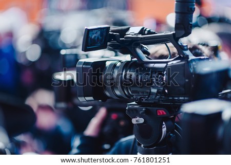 Camera at a press conference