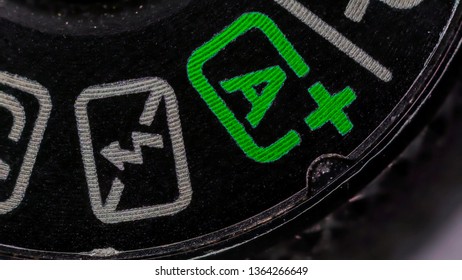 The camera settings on the side on a macro shot with the AF A P and TV settings