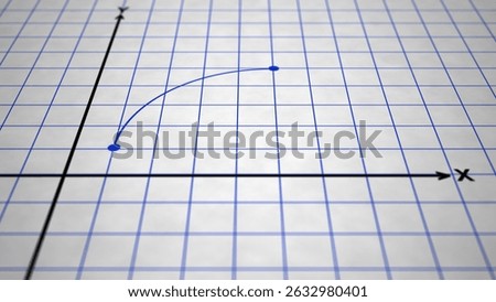 Camera Slides over Graph Paper Indicating a Logarithmic Curve