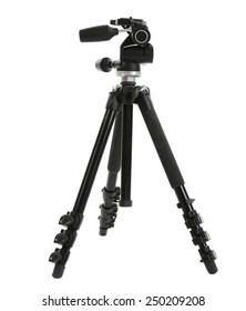 Camera Tripod Isolated On White