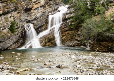 Cameron Falls at Waterton Lakes National Park, Alberta, Canada, during the summer