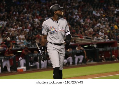 Cameron Maybin Center Fielder For The Miami Marlins At Chase Field In Phoenix Arizona USA June 3,2018.