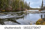 Cameron River Rampart Falls in Northwest territories canada