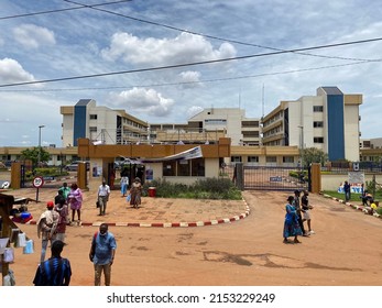 Yaoundé, Cameroon, April 22, 2022: A Front View Of The Yaoundé General Hospital In Camenoun