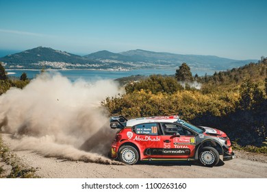 Caminha / Portugal - 5.18.2018: Meeke Kris - Nagle Paul At Caminha 1 Special Stage At Rally De Portugal 2018