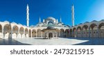 Camlica Mosque interior panorama in Istanbul, Turkey. Camlica Mosque the largest mosque on Istanbul Camlica hill
