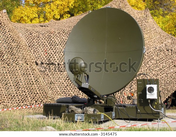 Camouflaged Tactical Military Satellite Dish Stock Photo (Edit Now) 3145475