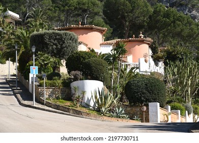 Camp De Mar, Spain - April 7, 2022: Expensive Vacation Property On Mallorca