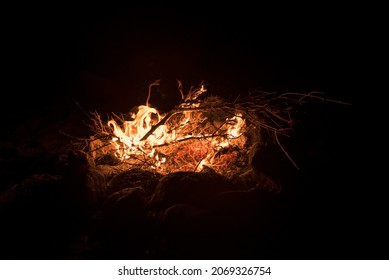 Camp Fire In The Beach