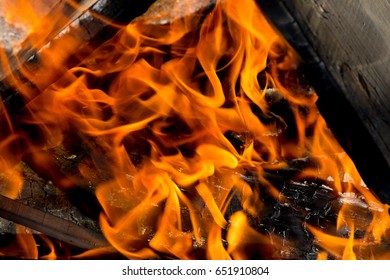 Camp Fire Flames Orange Yellow Red Stock Photo 651910804 | Shutterstock