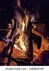 Camp Fire In Rural Pennsylvania