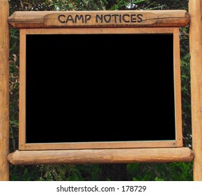 Camp Ground Sign Board, Blank For Your Message, Photos