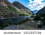 Camp on Snake River outside Riggins Idaho