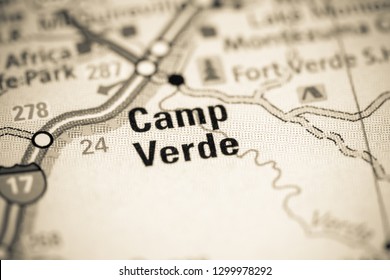 Camp Verde. Arizona. USA On A Map