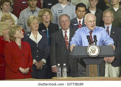 Campaign Rally In Ohio Attended By Vice Presidential Candidate Dick Cheney, 2004