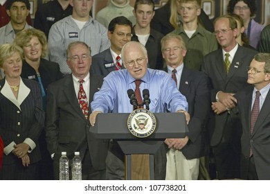 Campaign Rally In Ohio Attended By Vice Presidential Candidate Dick Cheney, 2004